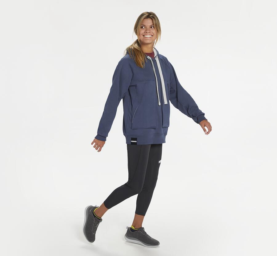 Hoka Australia One One Bondi - Mens Hoodie Navy - MHSWJ-9652